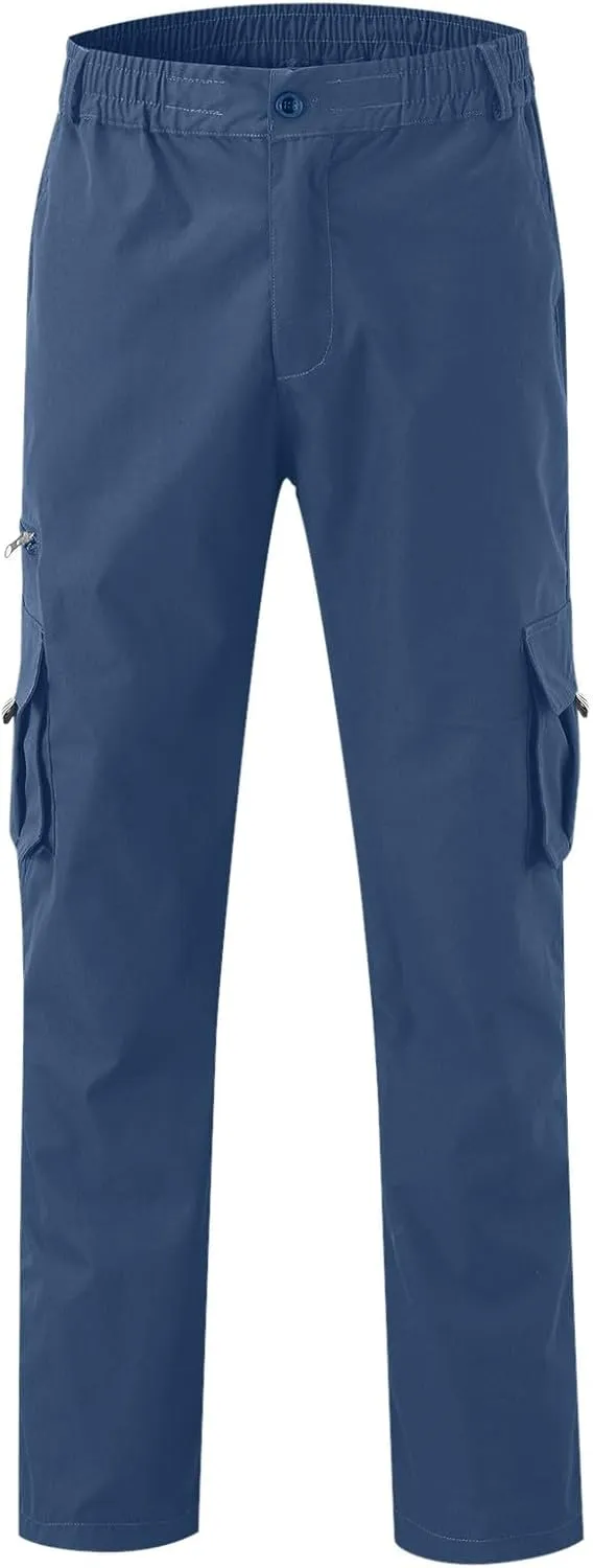 2023 Men Outdoor Cargo Pants Multi Pockets Lightweight Tactical Trousers Plus Size Classic Hiking Jogger Stylish Sweatpants
