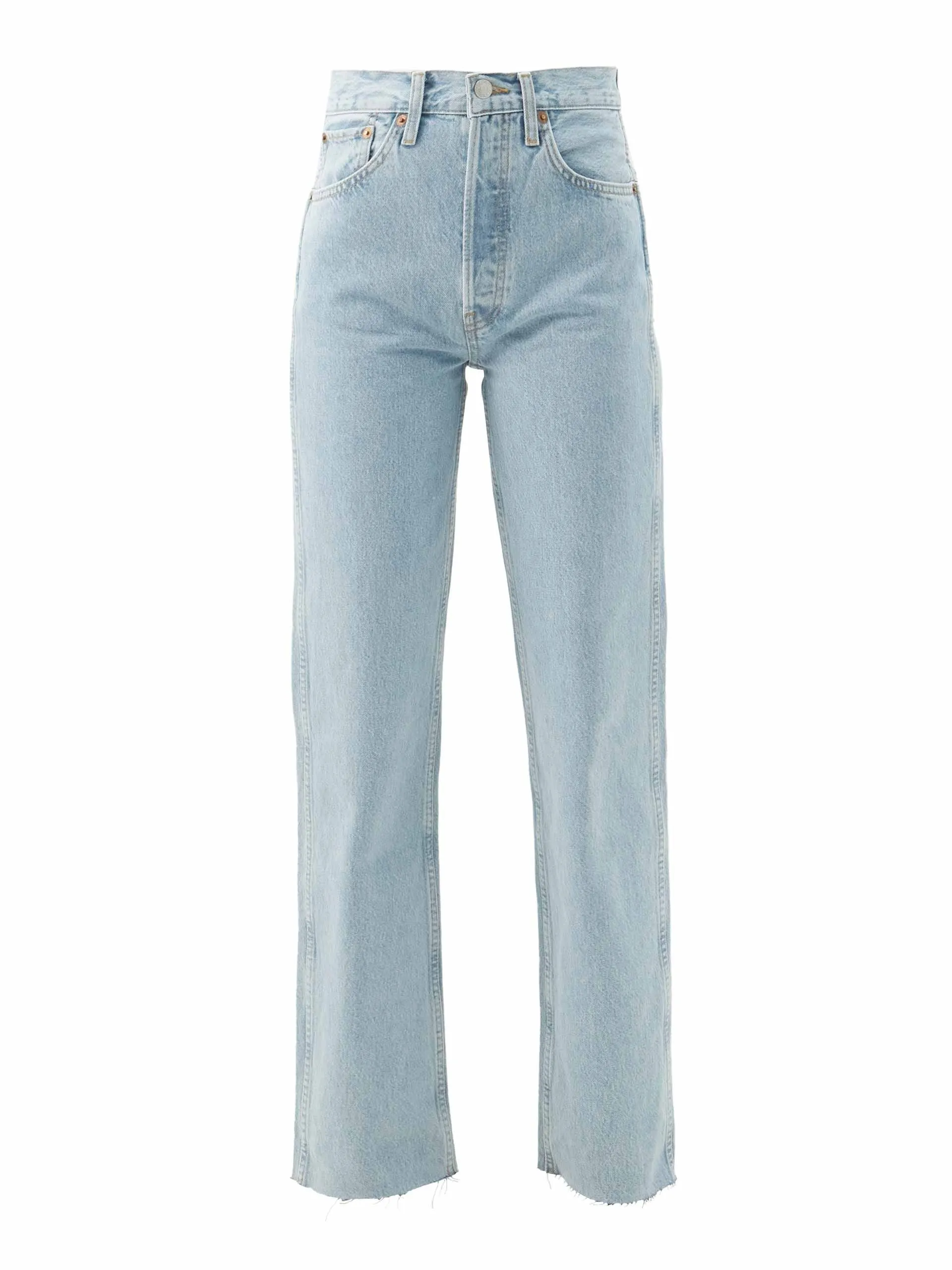 90s high-rise straight-leg jeans