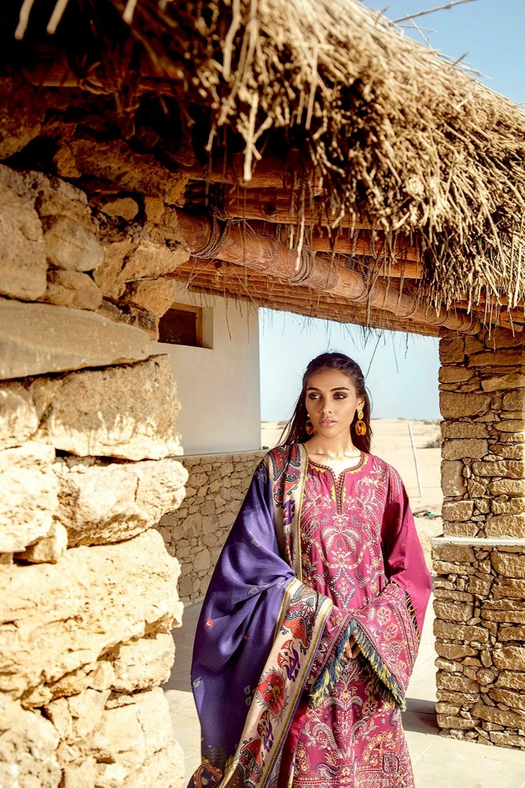 Baroque Khaddar Winter Collection – DARK LILAC