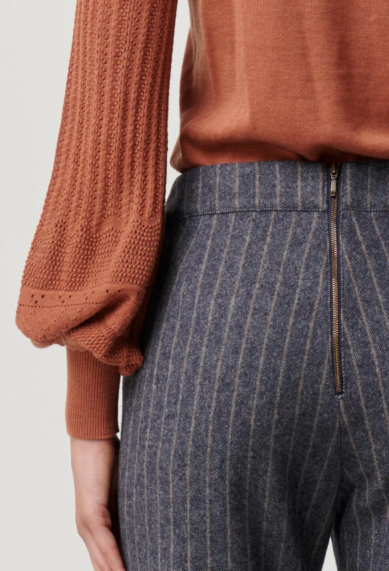Coraline Chevron Stripe Ponte Pant