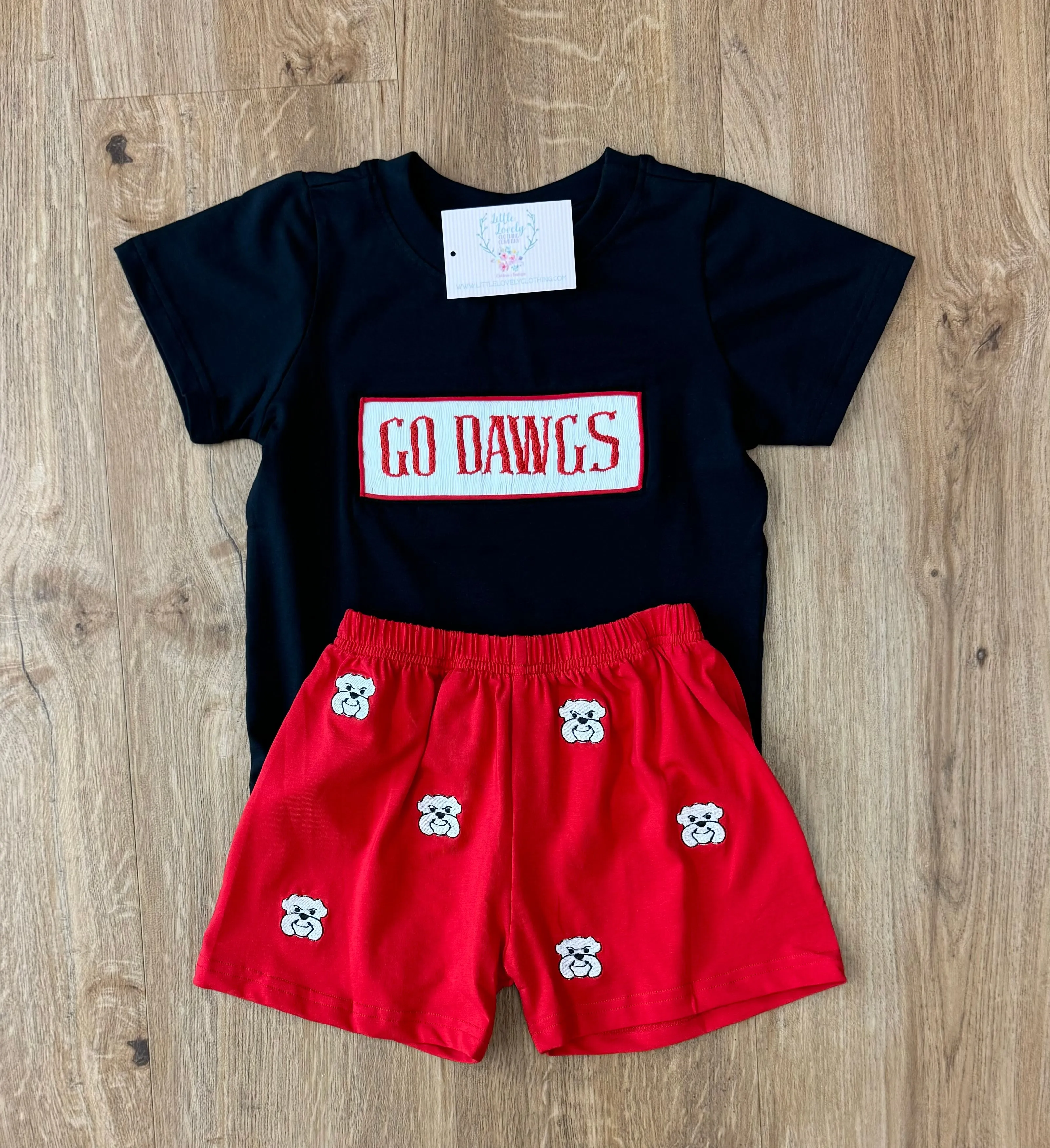 Go Dawgs Smocked Boys Set
