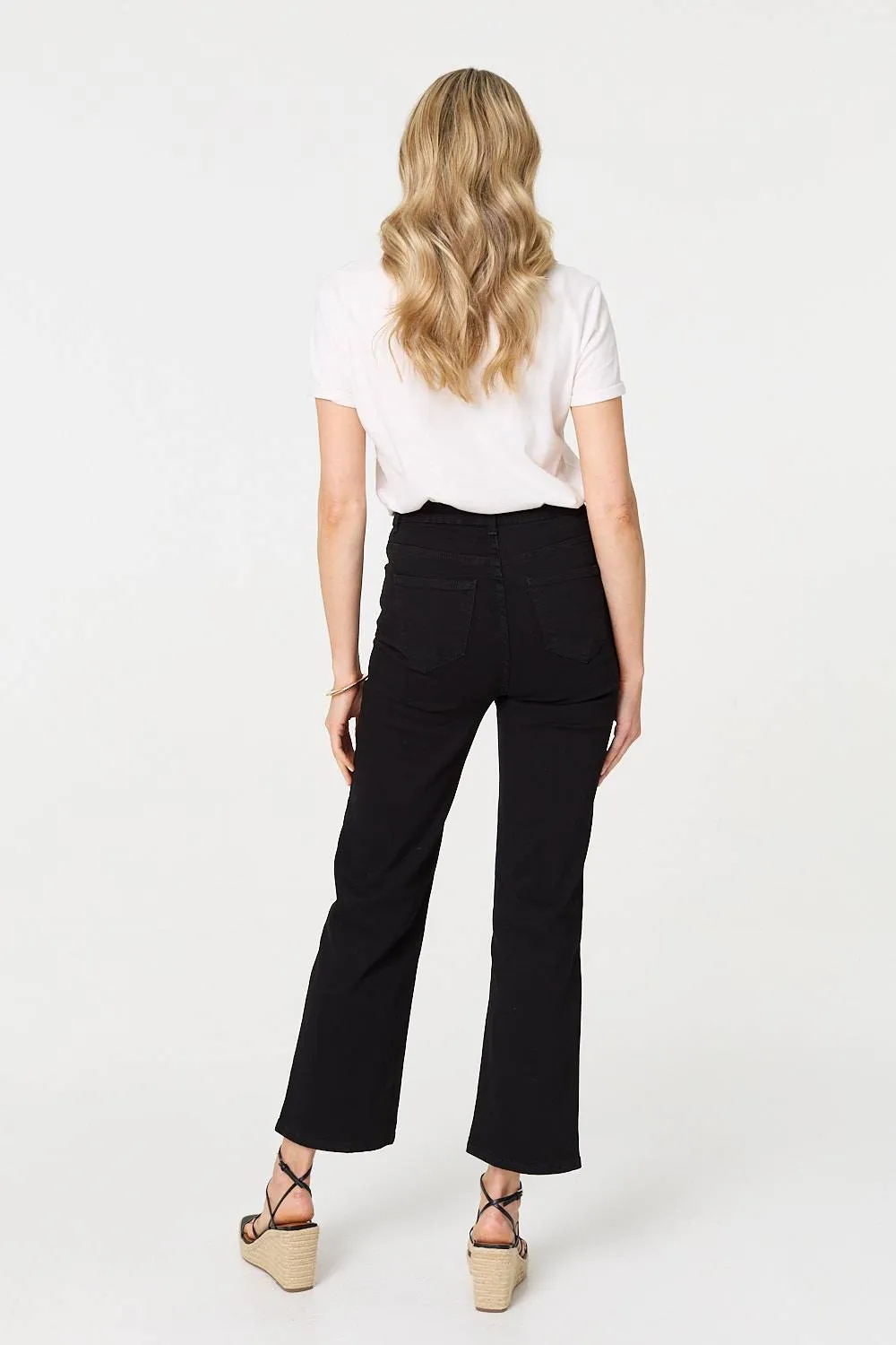 High Waist Bootcut Straight Jeans