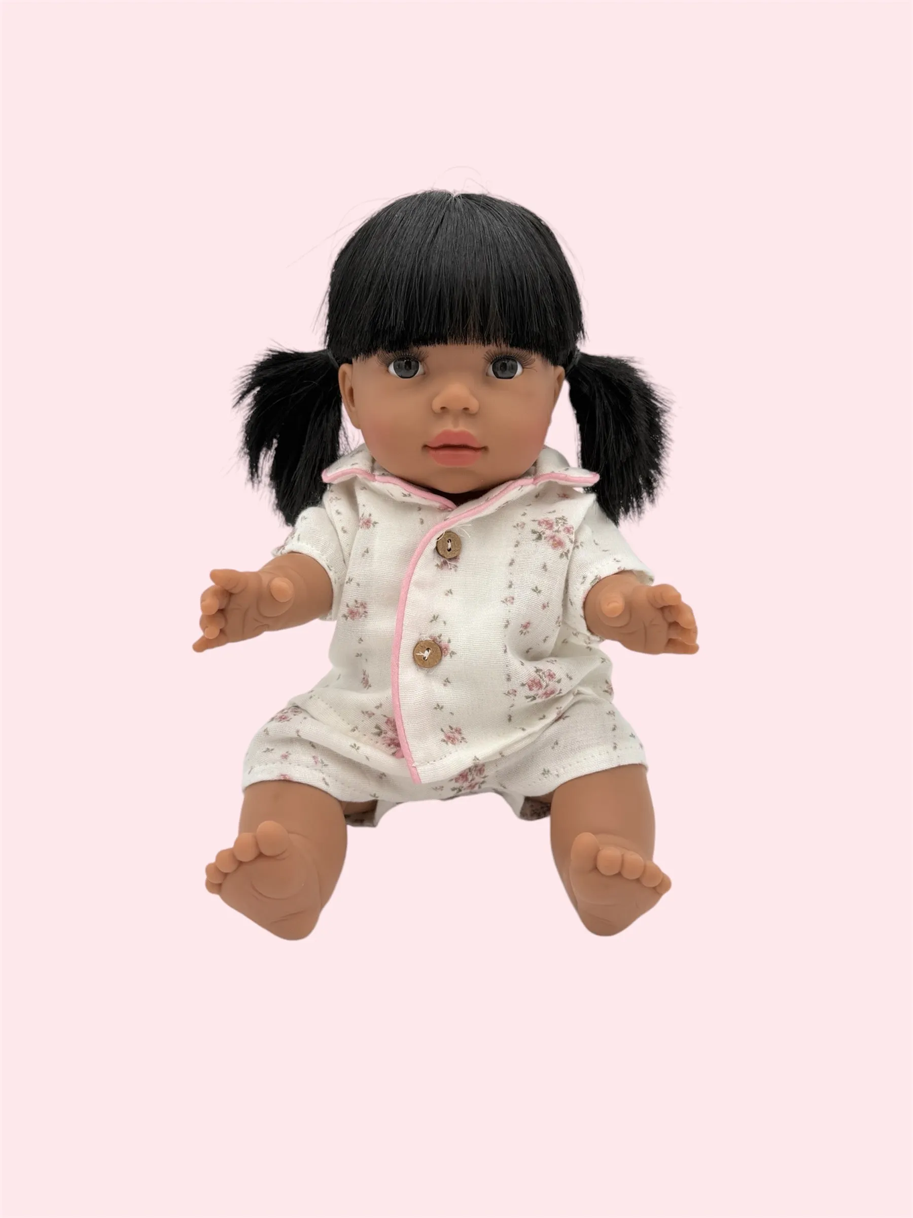 HOLIDAY EXCLUSIVE | Pajama Set - Pink-Lined White Floral