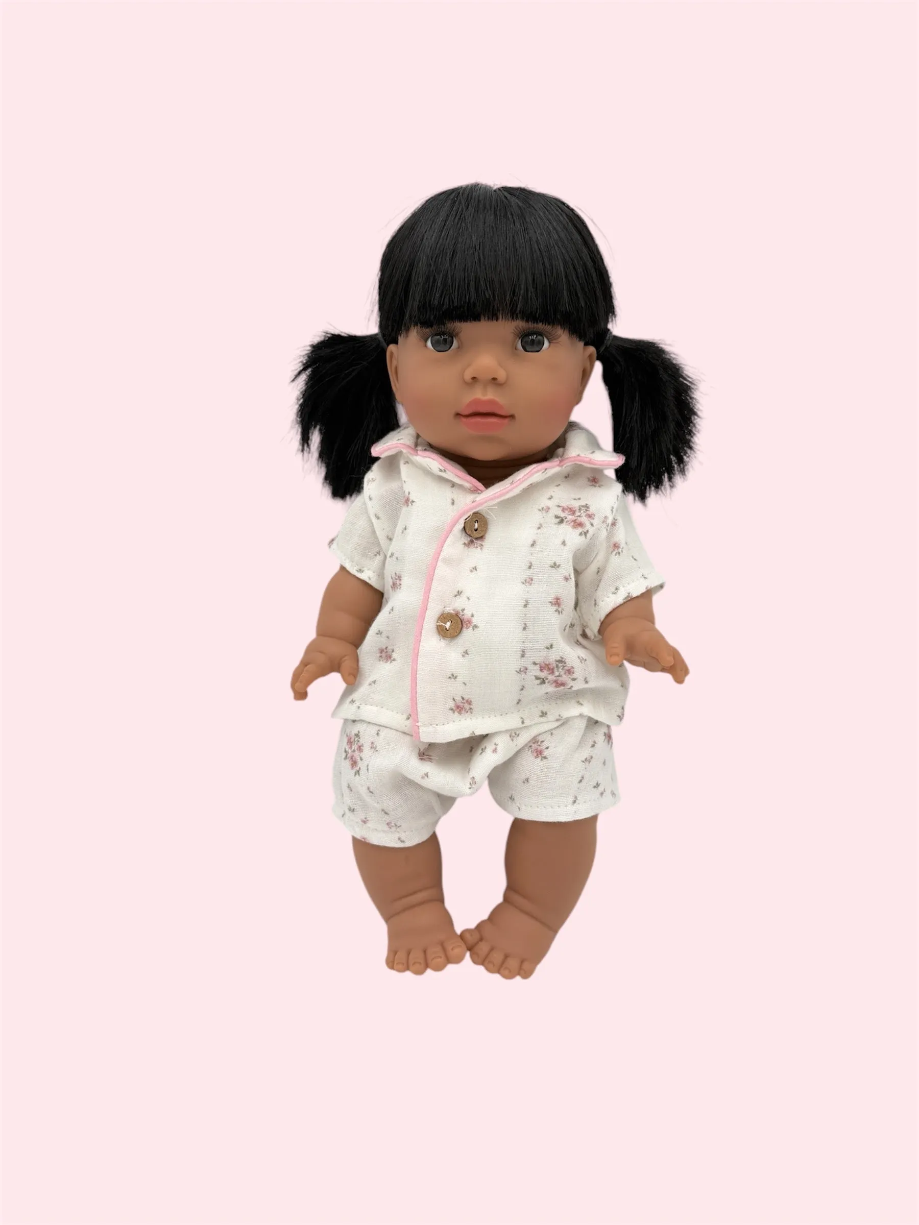 HOLIDAY EXCLUSIVE | Pajama Set - Pink-Lined White Floral