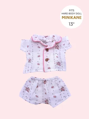 HOLIDAY EXCLUSIVE | Pajama Set - Pink-Lined White Floral