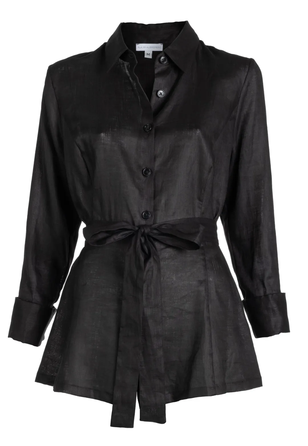 Keaton Linen Blouse in Black