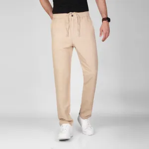 Lightweight Drawstring Trousers  -  CAMEL
