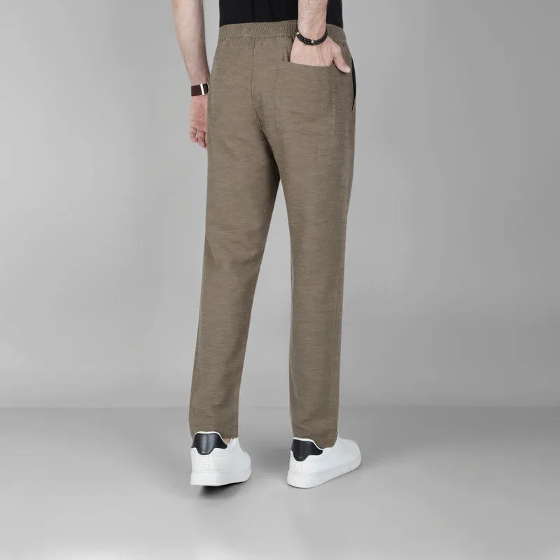 Lightweight Drawstring Trousers  -  OLIVE