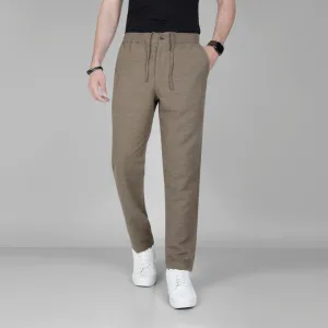 Lightweight Drawstring Trousers  -  OLIVE