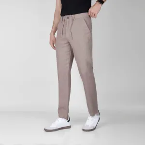 Lightweight  Ramie-Cotton Trousers-   CAF