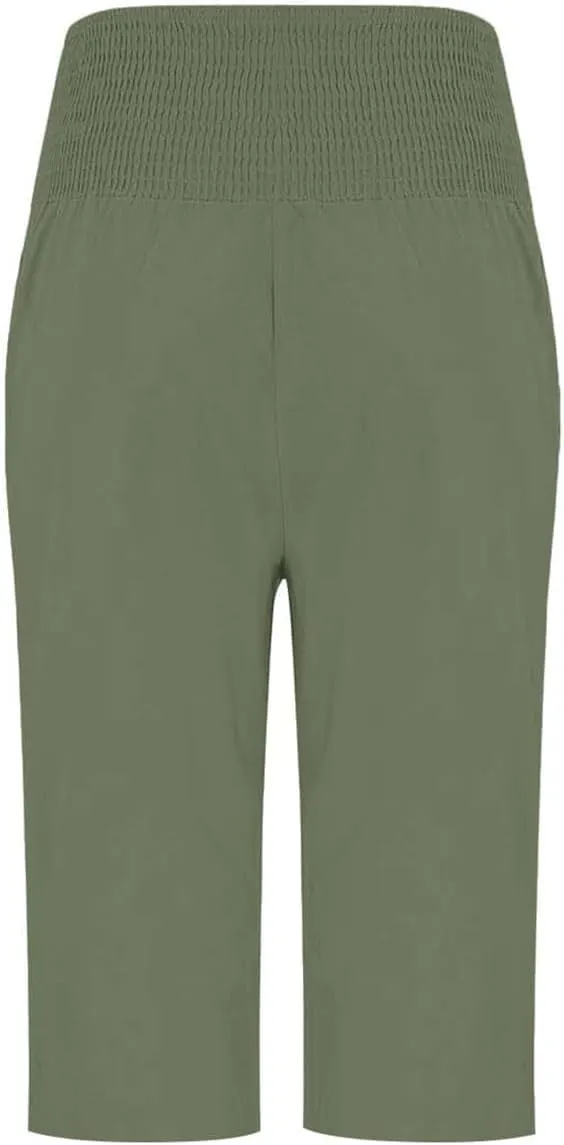 Linen Pants for Women Casual Loose Elastic High Waisted Straight Leg Trousers Palazzo Boho Wide Leg Beach Lounge