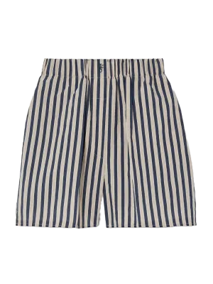 Lui Striped Cotton-blend Poplin Shorts