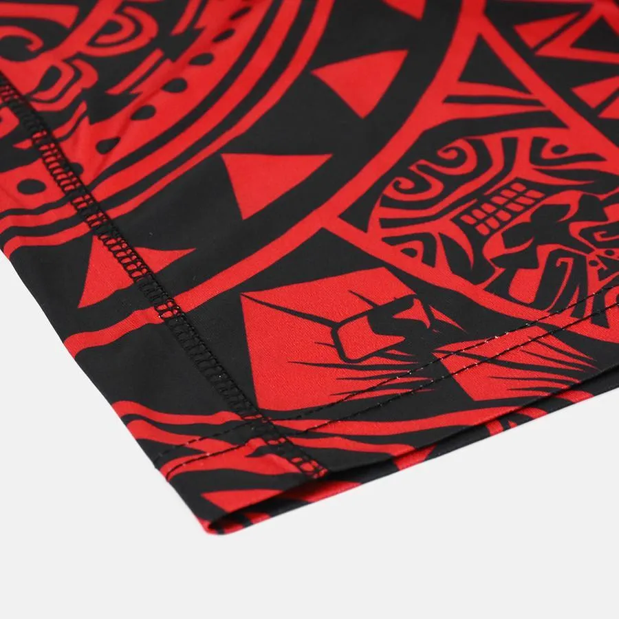 Oceanic Warrior Red Shorts
