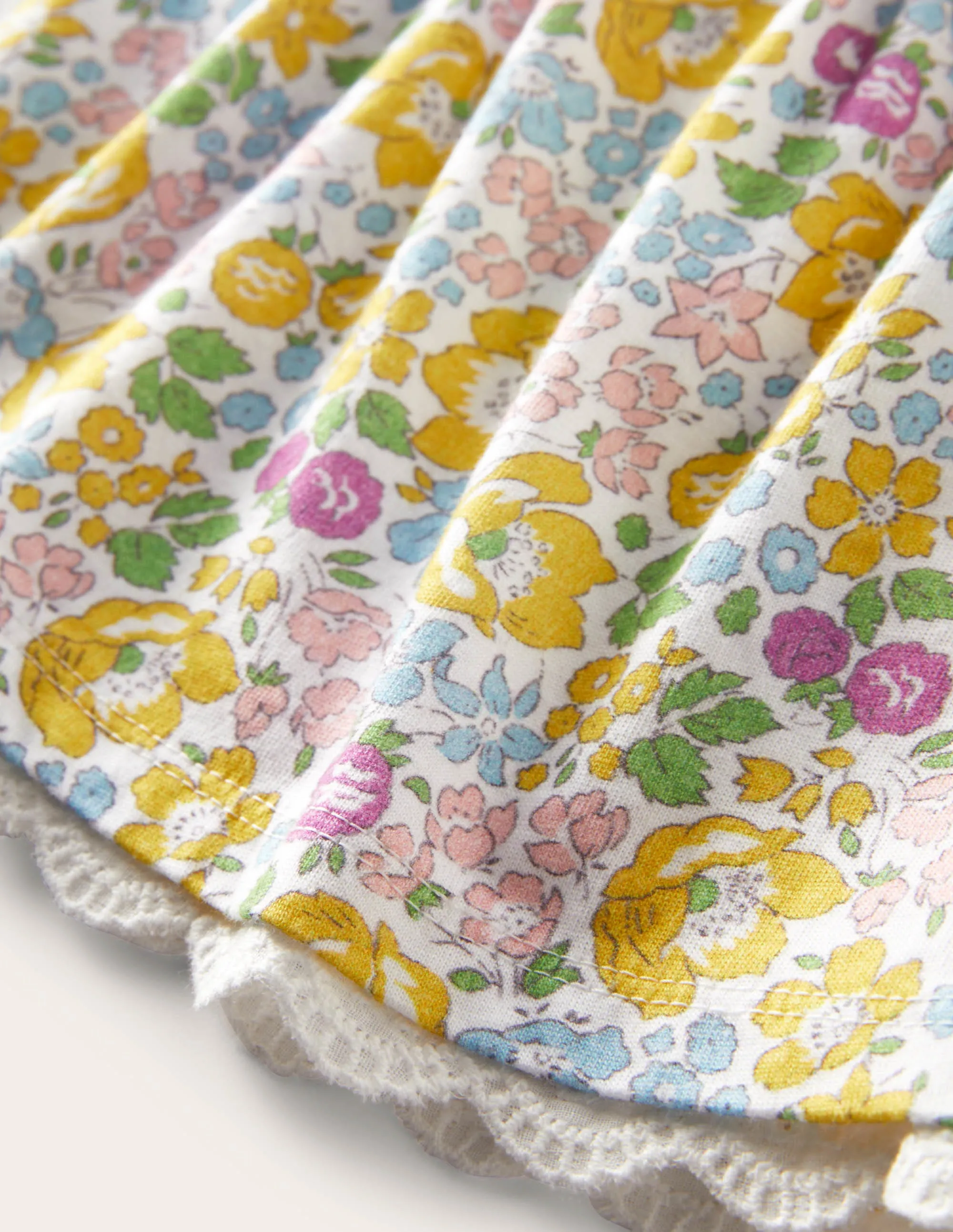 Printed Jersey Dress-Pale Lemon Floral