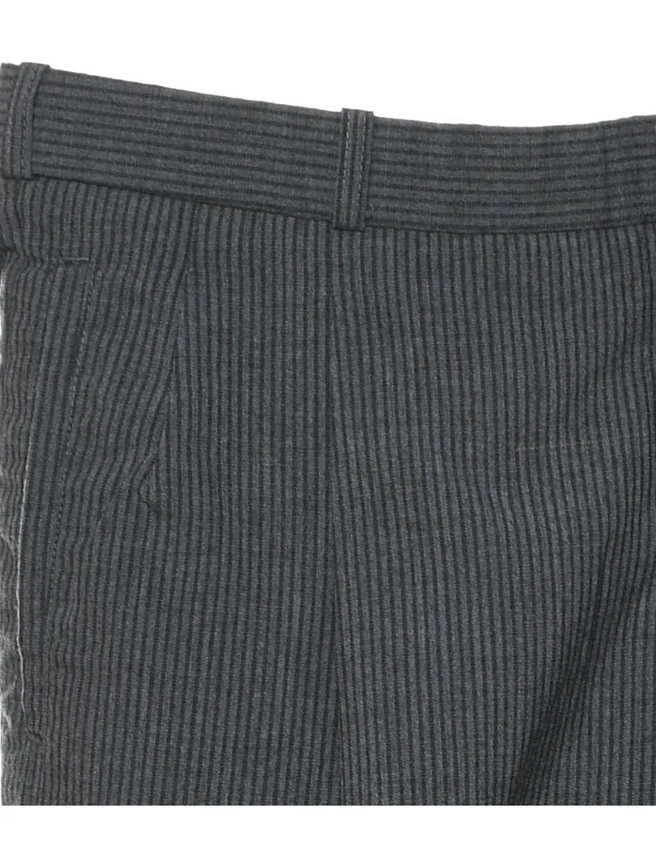 Striped Pattern Grey Classic Trousers - W36 L32