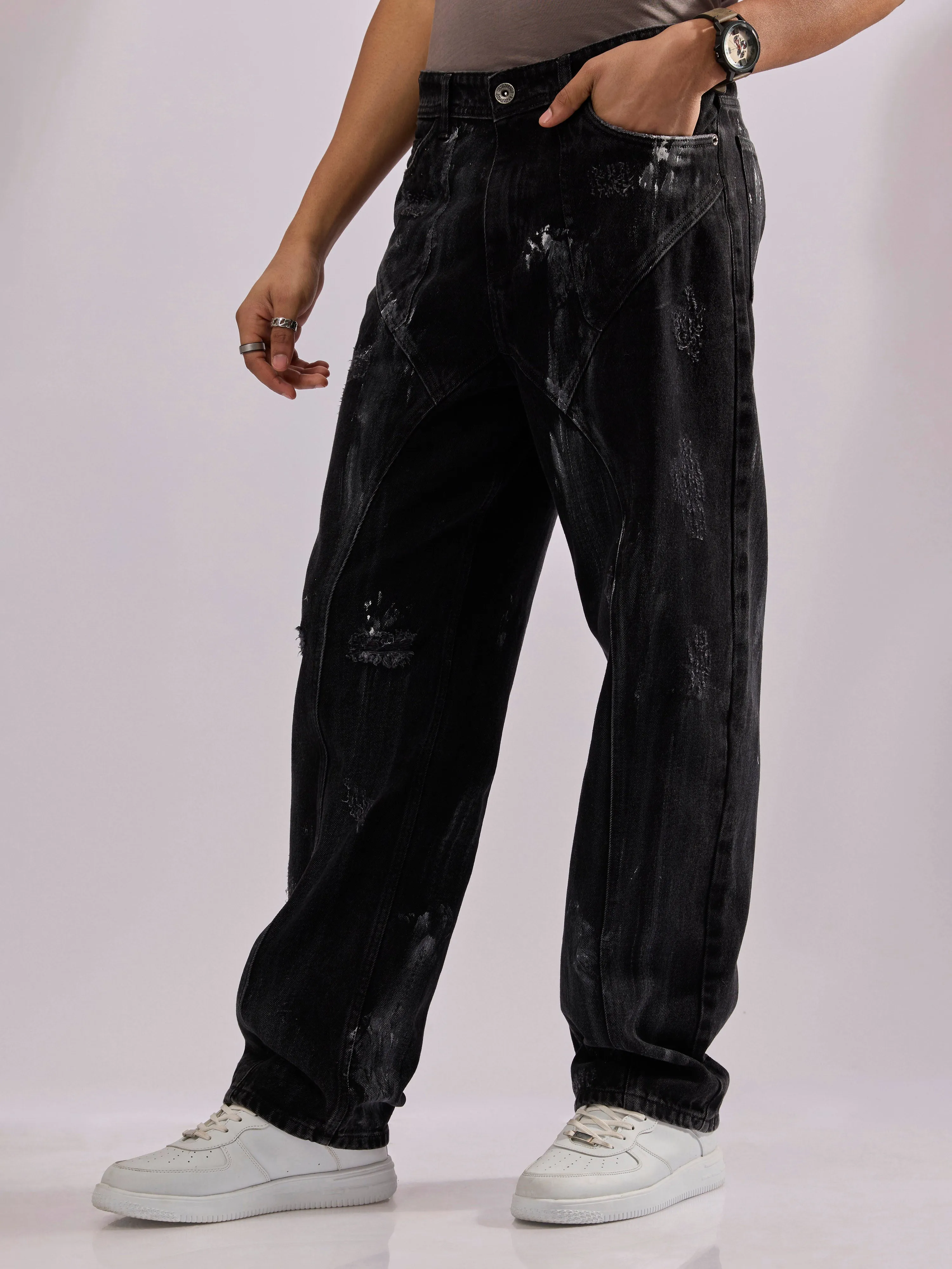 Tornix - Relaxed Fade jeans - Black