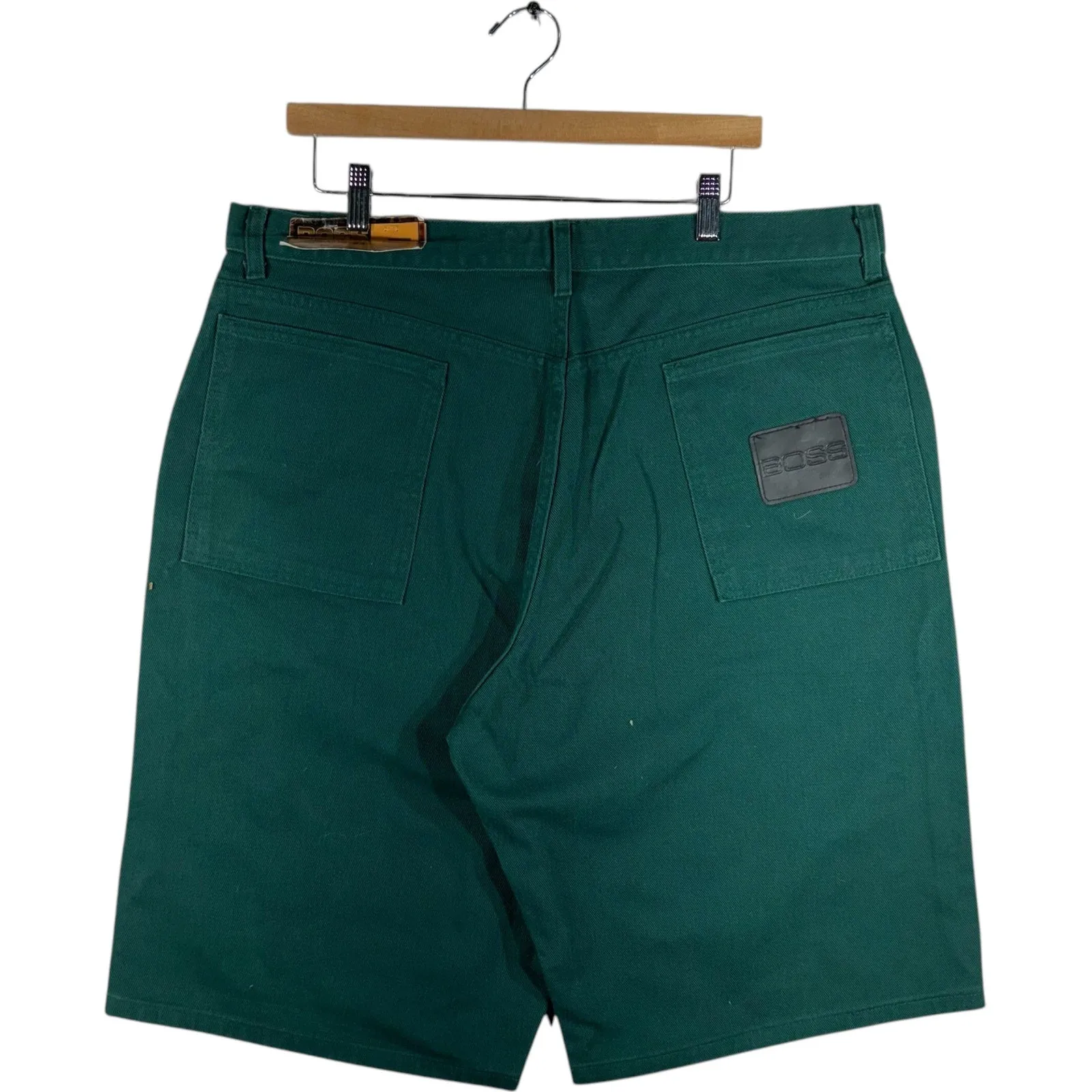 Vintage Boss Embroidered Baggy Chino Shorts 40x13 NWT